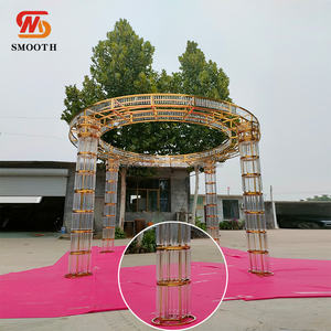 SMOOTH Luxury Big Crystal Chuppah Wedding Party Supplies <b>Gold</b> Crystal Metal Chuppah Wedding <b>Backdrop</b> Decoration - Product Image 6