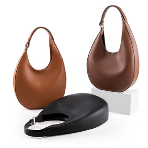Fournisseur <span class=keywords><strong>en</strong></span> gros sacs <span class=keywords><strong>en</strong></span> <span class=keywords><strong>cuir</strong></span> véritable femmes vintage sacs à bandoulière de luxe femmes sacs demi-lune décontractés femmes - Product Image 2