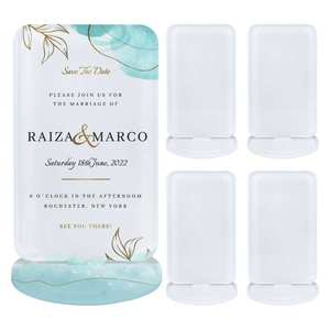 Panneau de table en acrylique vierge de qualité supérieure pour sublimation avec support, affichage personnalisé pour mariage, banquet, événement et décoration de fête - Product Image 2