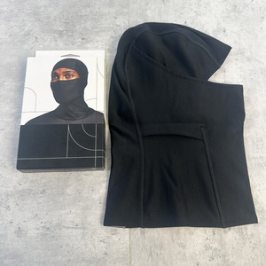 Chất lượng cao màu đen dệt kim mùa đông trượt tuyết Balaclava mặt nạ biểu tượng tùy chỉnh đi xe đạp leo núi Mũ bảo hiểm mui xe tàng hình trượt tuyết mặt nạ cho thể thao - Product Image 2