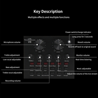 Ensemble de microphone à condensateur professionnel BM 800 V8, carte son USB, réduction du bruit, réponse en fréquence 20Hz-16kHz, garantie 1 an