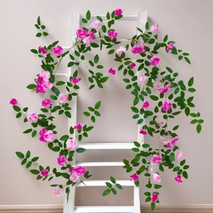 ดอกกุหลาบประดิษฐ์แบบเถาวัลย์ ตกแต่งผนังบ้าน ความยาว 2 เมตร - Product Image 2