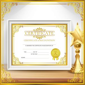 Vente en gros de certificats de reconnaissance Papier de certificat avec des sceaux d'autocollant en or Prix pour les réalisations de diplôme - Product Image 3