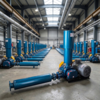 Souffleur d'air de type Roots à haut rendement volumétrique 380V 1,1kW pour l'aération des cuves de boues activées