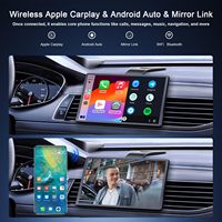 Écran Carplay Magnétique Portable de 8 Pouces, Lecteur MP5 de Navigation Voiture Rotatif à 360 Degrés, Tablette Voiture Sans Fil pour Tous Véhicules