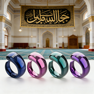 Equantu Fashion Muslim Islamic Electronic Zikir Counter Smart Ring Watch Smart Tasbih Zikr Ring - Product Image 1