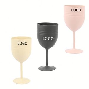 Verres à boire réutilisables en paille de blé personnalisés, verres à vin incassables avec pied pour restaurants, fêtes, mariages - Product Image 1