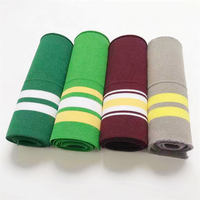Manchette de garniture côtelée rayée haut de gamme 97% polyester 3% spandex personnalisée utilisée comme accessoires vestimentaires