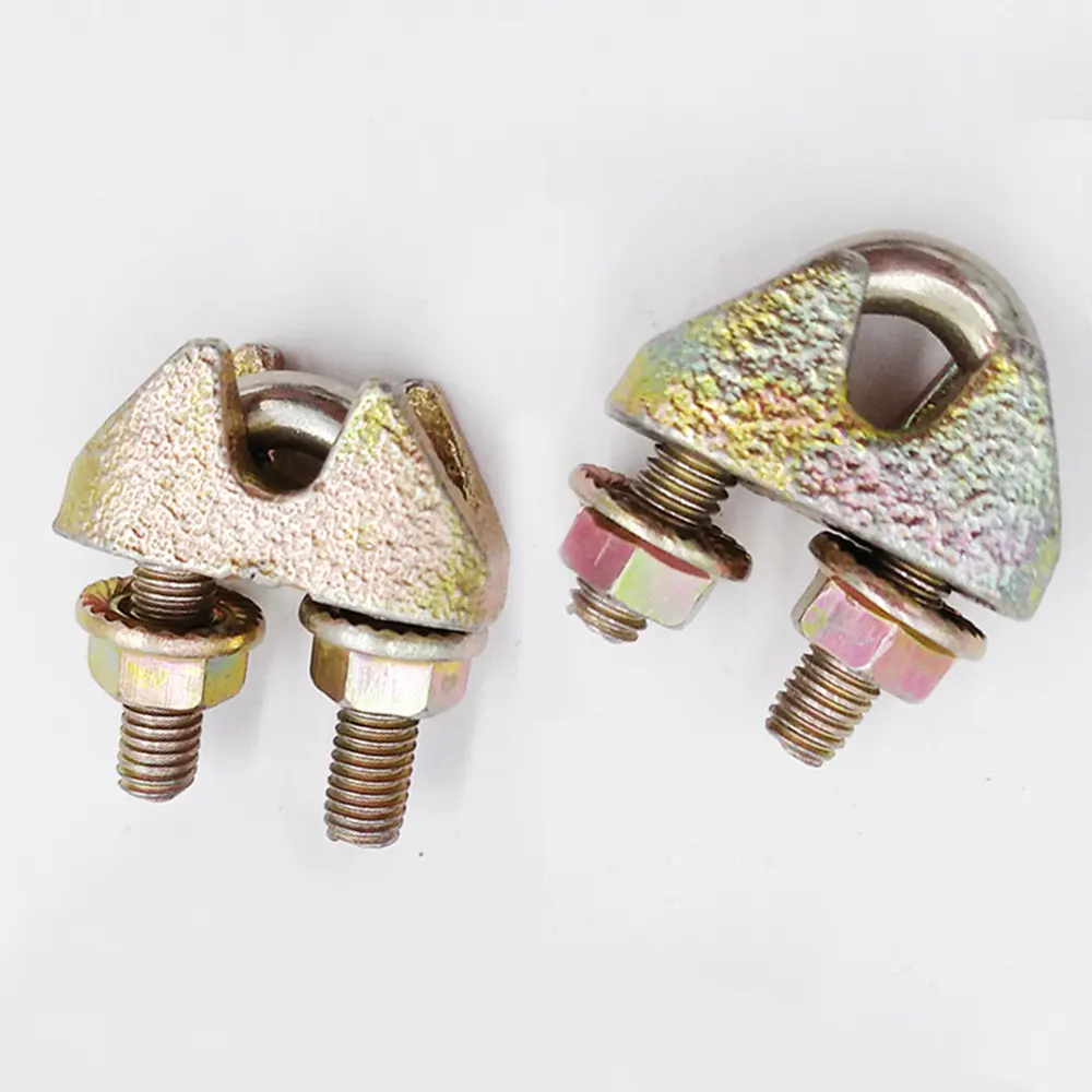 3/8" Cable Clip DIN1142 Wire Rope Clip Galvanized Wire Rope Clamp Cable Rigging Hardware Accessories Cable Clamp