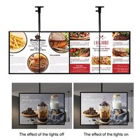 Écran LCD de menu numérique à montage au plafond intérieur, plusieurs tailles, panneau de menu LCD, écran publicitaire pour restaurant
