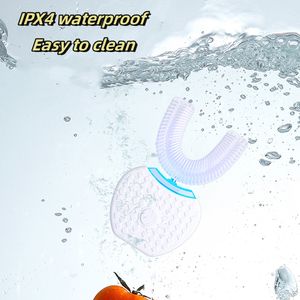 Brosse à dents électrique en forme de U pour adultes, base de charge sans fil, nettoyage à la lumière bleue, brosse à dents électrique en forme de U pour adultes - Product Image 4