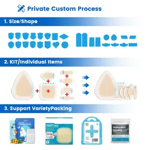 Pansement hydrocolloïde respirable de pansement hydrocolloïde de frontière de fournisseur médical