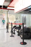 Support de poteau de barrière de ceinture rétractable de 3 mètres pour banque