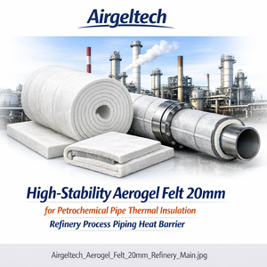 Feutre d'aérogels haute stabilité 20 mm pour l'isolation thermique des conduites pétrochimiques et la protection thermique des tuyauteries de raffinerie - Product Image 6
