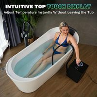 Refroidisseur de bain froid professionnel amélioré 1/2HP, en métal, pour baignoire de 150 gallons, refroidit jusqu'à 39°F, sans pompe, prêt à l'emploi, sans plomberie