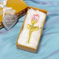 Kerajinan Bunga Mawar Kristal Baru Kreatif untuk Pernikahan, Bunga Mawar Buatan untuk Hadiah Hari Valentine, Bunga Dekoratif