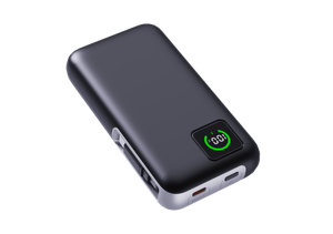 OEM/ODM Batterie externe 10000mAh Charge rapide 20W Câble rétractable Coque ABS Mini chargeur portable avec affichage numérique - Product Image 3