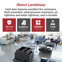 Landsharp Fenêtre simple à guillotine double en aluminium à châssis coulissant Fenêtres à triple vitrage