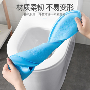 Waterproof Toilet Seat Cover Blue Universal Fit For All Seasons Household Use - Product Image 4
