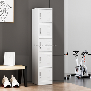 Casillero Metálico de 5 Niveles con Cerradura de Llave, Color RAL Personalizado, Diseño Desmontable para Almacenamiento en Escuelas, Hogares o Gimnasios - Product Image 3