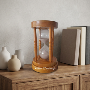 CH Calvin Handicrafts Sablier en bois, design minimaliste, pièce décorative faite à la main - Product Image 1