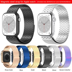 สายนาฬิกาข้อมือแม่เหล็กสแตนเลสสตีล Forwelleny เรียบหรู ขนาด 45 มม. 38 มม. สำหรับ <span class=keywords><strong>Apple</strong></span> Iwatch Band Ultra 8 7 6 5 4 - Product Image 2