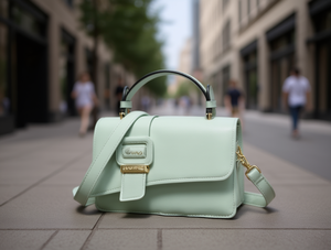 Bolso de mano con tapa abatible para mujer Jd, bolso de cuero sintético de microfibra, correa única, capacidad de 2-2,9 l - Product Image 2