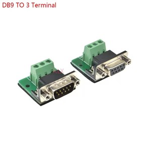 Conector de puerto serie macho hembra DB9 de 9 pines A Adaptador de terminal, bloque de terminales de placa convertidora <span class=keywords><strong>COM</strong></span> RS232 a RS485 - Product Image 1