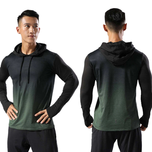 Meilleure Vente – T-shirt Décontracté à Manches Longues pour Homme, Séchage Rapide, Respirant, Extensible, Couleur Dégradée, pour Sport et Travail, en Satin Uni - Product Image 1