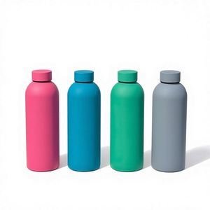 Customization 304 Stainless Steel Soft Touch Small Mouth Outdoor Rubber Paint Sports Vacuum Insulated <b>Thermos</b> <b>Cup</b> Water Bottles - Product Image 1