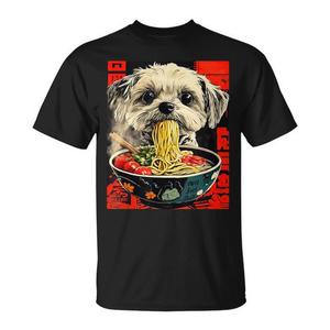 Camiseta Shih Tzu Ramen con diseño de perro japonés Kawaii, unisex, talla para adultos - Product Image 1