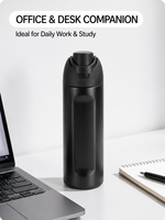 Bouteille d'eau isotherme en acier inoxydable à double paroi, style O, 24 oz, 30 oz, avec poignée, logo personnalisé, vente en gros
