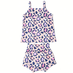 Ensemble B4 3-7 jours OEM/ODM en coton biologique pour bébé, avec bretelles, imprimé personnalisé, décontracté, sans manches, short tricoté, offre spéciale pour bébés filles - Product Image 6