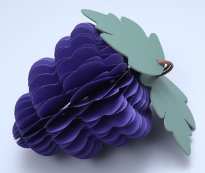 Décoration réaliste en forme de kaki en papier nid d'abeille orange pour centre de table de fête d'automne ou de Thanksgiving - Product Image 4