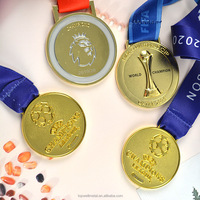 Médailles en métal plaqué or moulé sous pression, imprimées par sublimation, sur le thème de Noël, pour les championnats de natation, sports nautiques, gravées