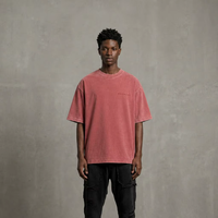 T-shirt Oversize Vierge en Coton 100% Filé Anneau 240 GSM, Grammage Lourd, Logo Personnalisé, Marque Privée, OEM, Faible MOQ