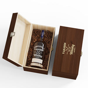 Bouteille de 750 ml en verre épais pour liqueur, <span class=keywords><strong>vin</strong></span>, whisky, vodka avec boîte - Product Image 2