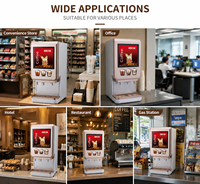 Distributeur de boissons chaudes instantanées à écran tactile 3 saveurs, machine à boissons chaudes, prise en charge du logo personnalisé