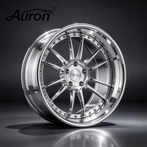 Rueda de Aleación de Aluminio Pulido Auron 5.5x17 Multirradio de Dos Piezas Fundida para Automóvil de Pasajeros, Mejora de Rueda de Coche - Product Image 3