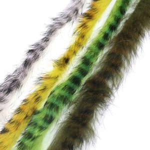 Số lượng lớn 4mm dọc cắt thỏ zonker Dải cam màu xanh hổ bị cấm Màu sắc Nhựa lông bay buộc cho sông crayfish móng vuốt <span class=keywords><strong>Bunny</strong></span> - Product Image 6