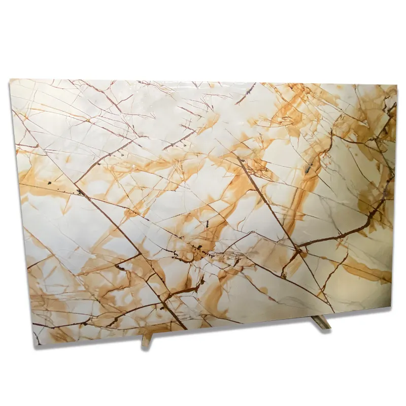 Natural Luxury Maple Leaf Marble Slab Panel Glazed Look Slab Tile Wood Floor Tile