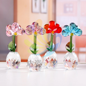 Flores de Cristal, Decoración de Flores Artificiales, Artesanía de Cristal Hecha a Mano, Decoración para el Hogar - Product Image 1