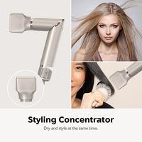 8 EN 1 Ensemble de brosses pour sèche-cheveux multi-styler avec poignée pliante Boucleur automatique Séchoir à air chaud à grande vitesse