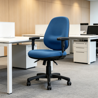 Chaise de bureau pivotante en tissu noir de haute qualité, chaise de bureau en maille pour la maison et le bureau, idéale pour les invités - Vente chaude