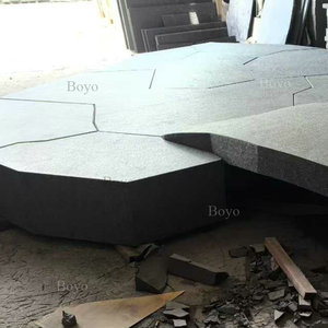Dalles de basalte finition granit, dalle de pierre flamme, motif irrégulier, pavé, revêtement de sol, dalles de granit noir flammé pour <span class=keywords><strong>extérieur</strong></span> - Product Image 4