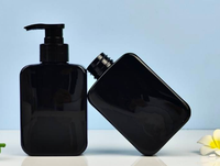 Botol PET Datar 150ml, Botol Isi Ulang Sampo Portabel, Botol Lotion Tubuh dengan Pompa