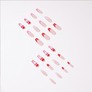 OEM nuevo diseño <span class=keywords><strong>de</strong></span> corazón rojo 3D prensa <span class=keywords><strong>de</strong></span> ataúd largo en <span class=keywords><strong>uñas</strong></span> postizas cubierta completa Ins Ballerina <span class=keywords><strong>uñas</strong></span> artificiales Abs completo <span class=keywords><strong>San</strong></span> <span class=keywords><strong>Valentín</strong></span> - Product Image 2