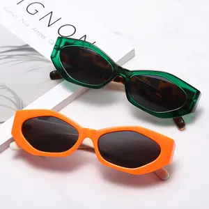 DOISYER 2022 뜨거운 판매 패션 레트로 다각형 고양이 눈 선글라스 여성 다채로운 음영 UV400 타원형 태양 안경