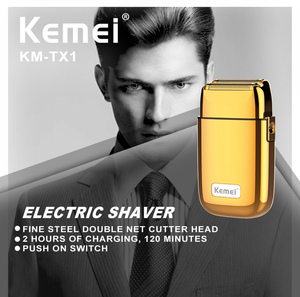 Afeitadora eléctrica de gran potencia, gran oferta, afeitadora de metal Kemei TX1, USB afeitadora de barba, afeitadoras - Product Image 4
