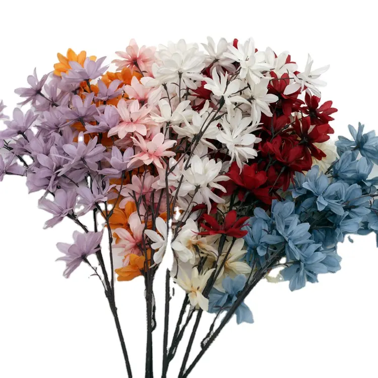 인공 꽃 제조 업체 도매 공급 여러 가지 빛깔의 고품질 웨딩 실크 인공 체리 저렴한 가격
